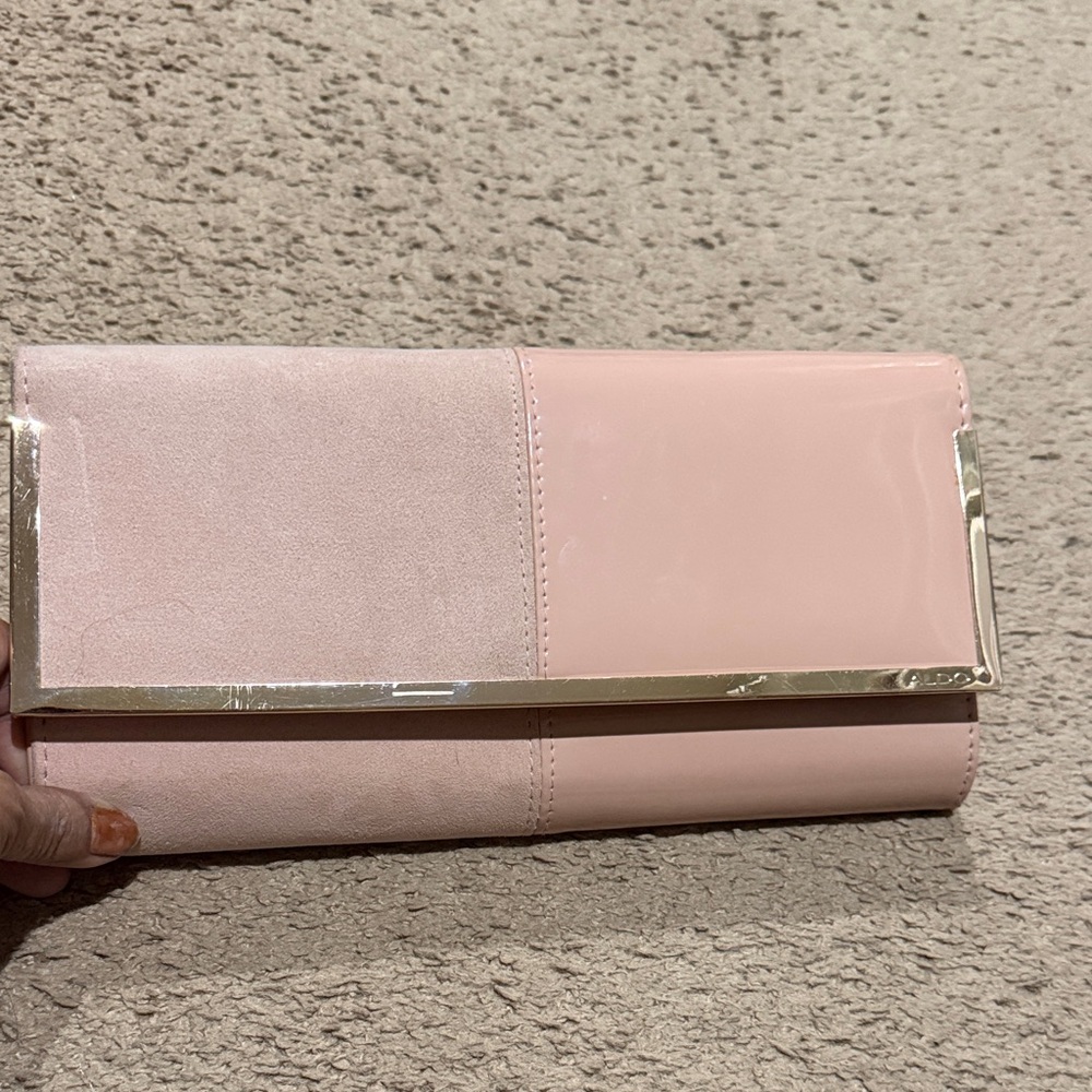 Aldo Pink and golden Clutch